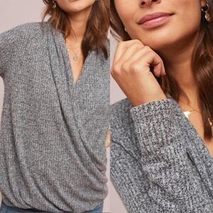 Akemi + Kin Anthropologie Woodruff Thermal Top Sz Medium